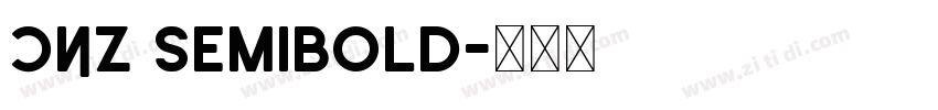 CNZ SemiBold字体转换